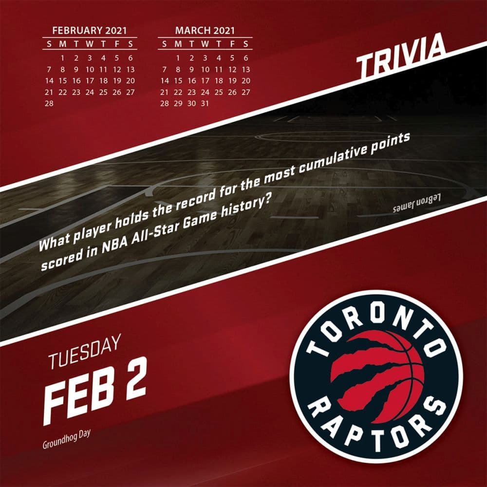 Toronto Raptors Desk Calendar