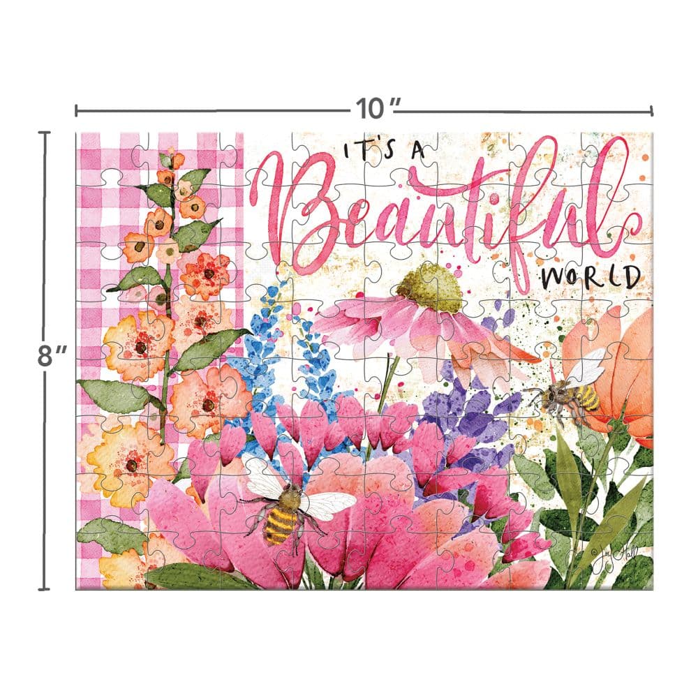 Floral Bees Large Piece Puzzle Seventh Alternate Image