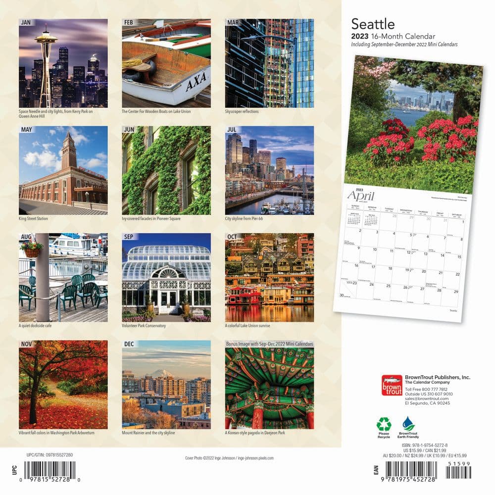 Seattle 2023 Wall Calendar - Calendars.com
