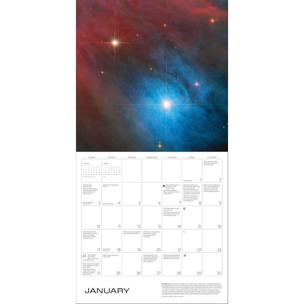 Space Hubble Telescope 2027 Wall Calendar Second Alternate Image