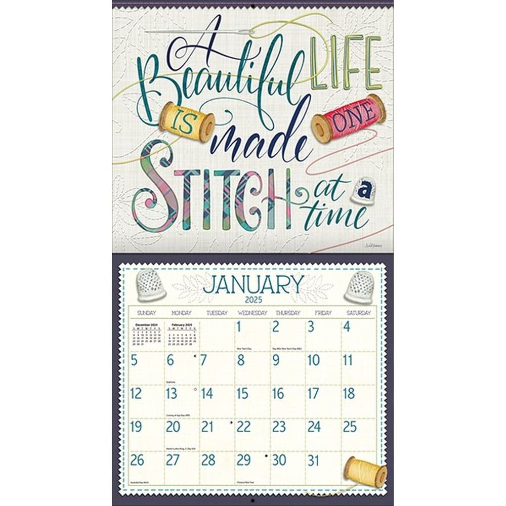 Handmade Happiness by Nicole Tamarin 2025 Wall Calendar