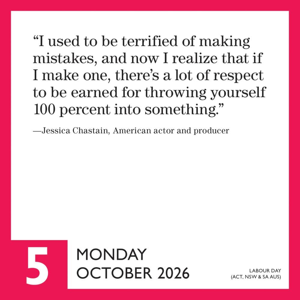 Keep Calm and Carry On Quotes 2026 Desk Calendar Fourth Alternate Image