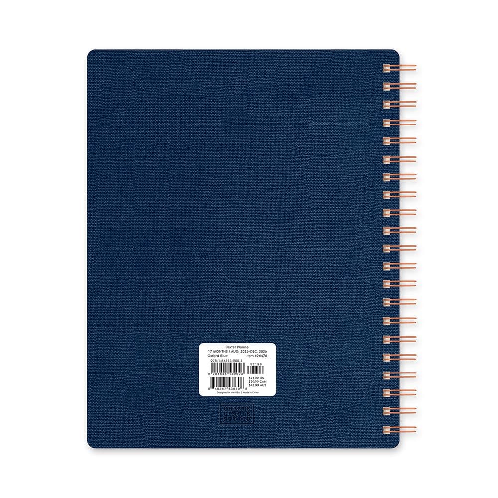 Oxford Blue Baxter 2026 Planner First Alternate Image