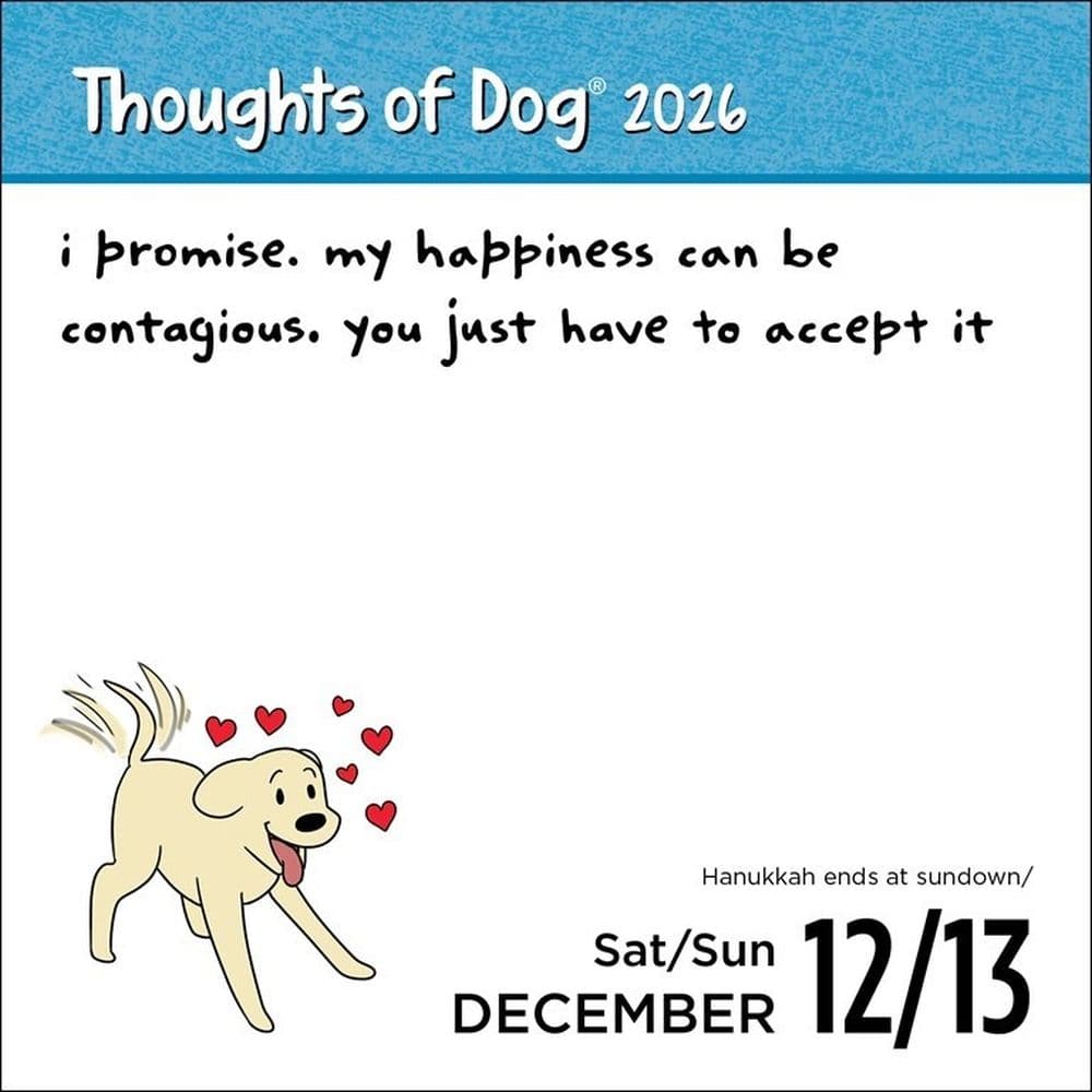 Thoughts of Dog 2026 Desk Calendar Fourth Alternate Image