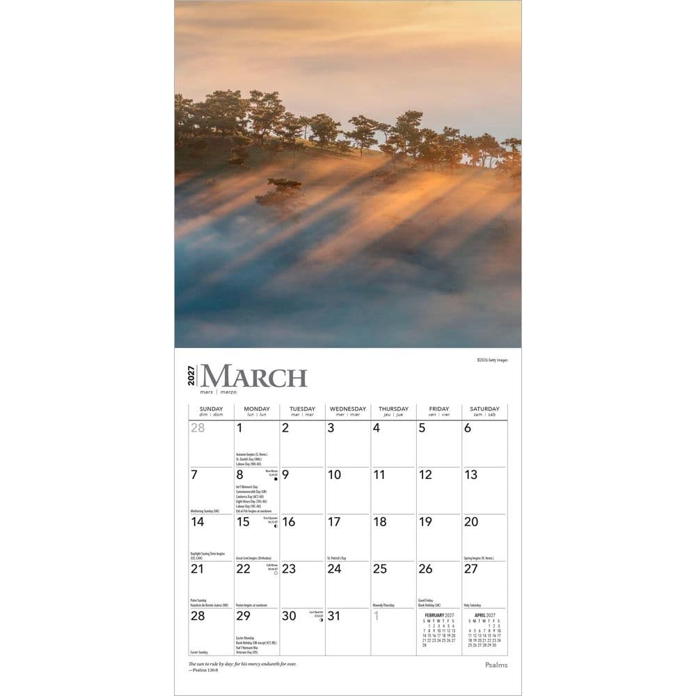 Psalms 2027 Mini Wall Calendar Second Alternate Image