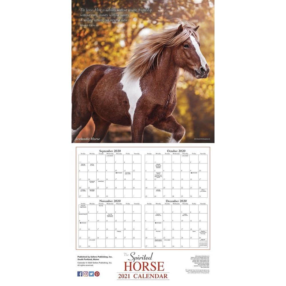 The Icelandic Horse Calendar 2021 