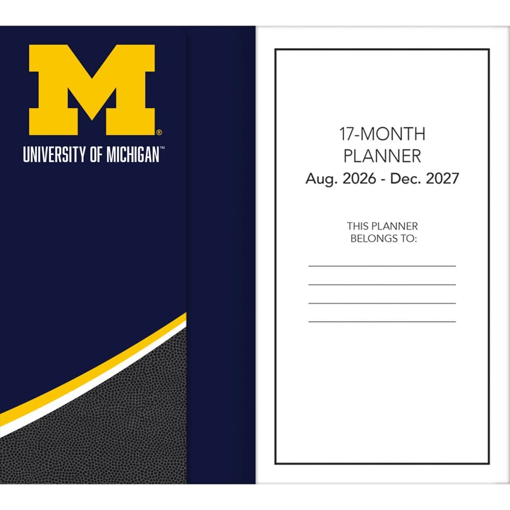 Michigan Wolverines 2027 17 Month Pocket Planner Fourth Alternate Image
