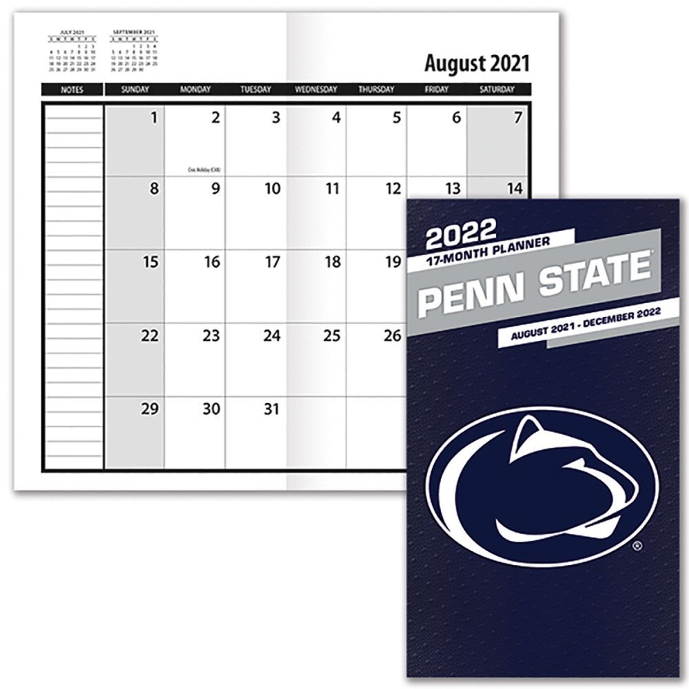 Penn State Fall 2022 Calendar Penn State Nittany Lions 2022 17-Month Pocket Planner - Calendars.com