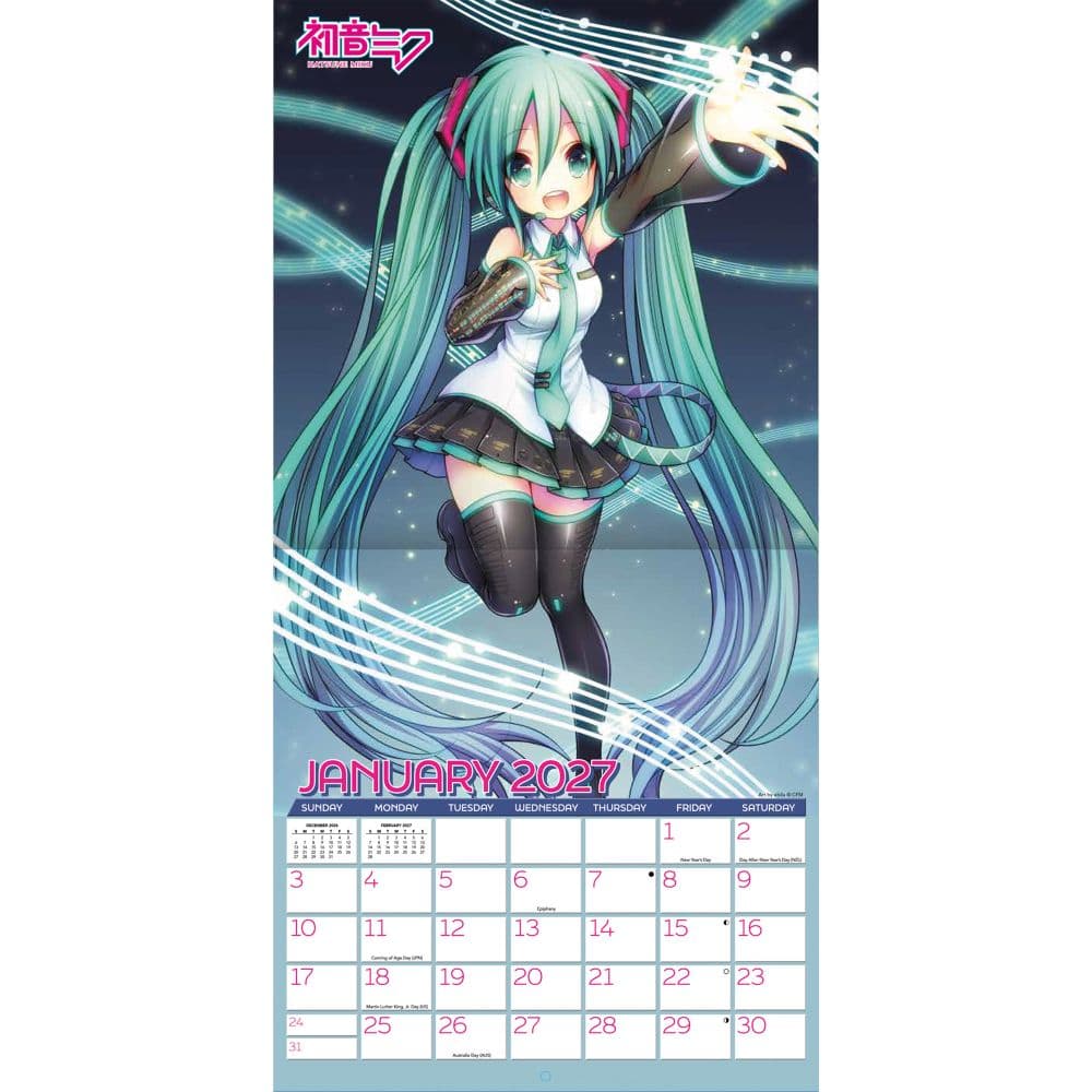Hatsune Miku 2027 Mini Wall Calendar Third Alternate Image