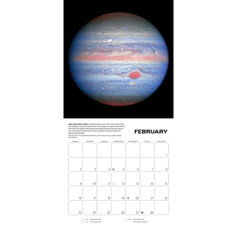 Space Hubble Telescope 2025 Mini Wall Calendar Alt2
