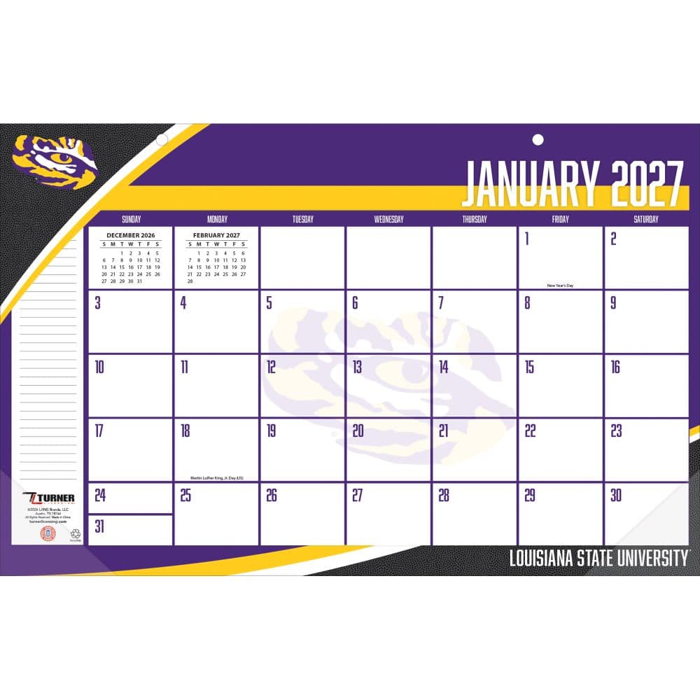 LSU Tigers 2027 Desk Pad 17" X 11" First Alternate 
Image