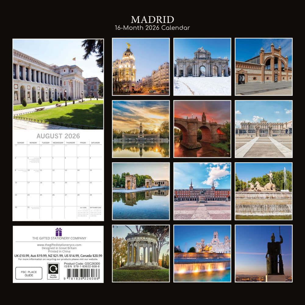 Madrid 2026 Wall Calendar First Alternate Image