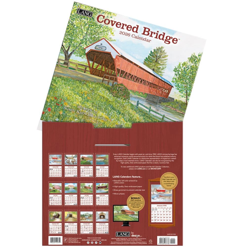 Covered Bridge 2026 Wall Calendar by Susan Knowles Jordan_ALT3