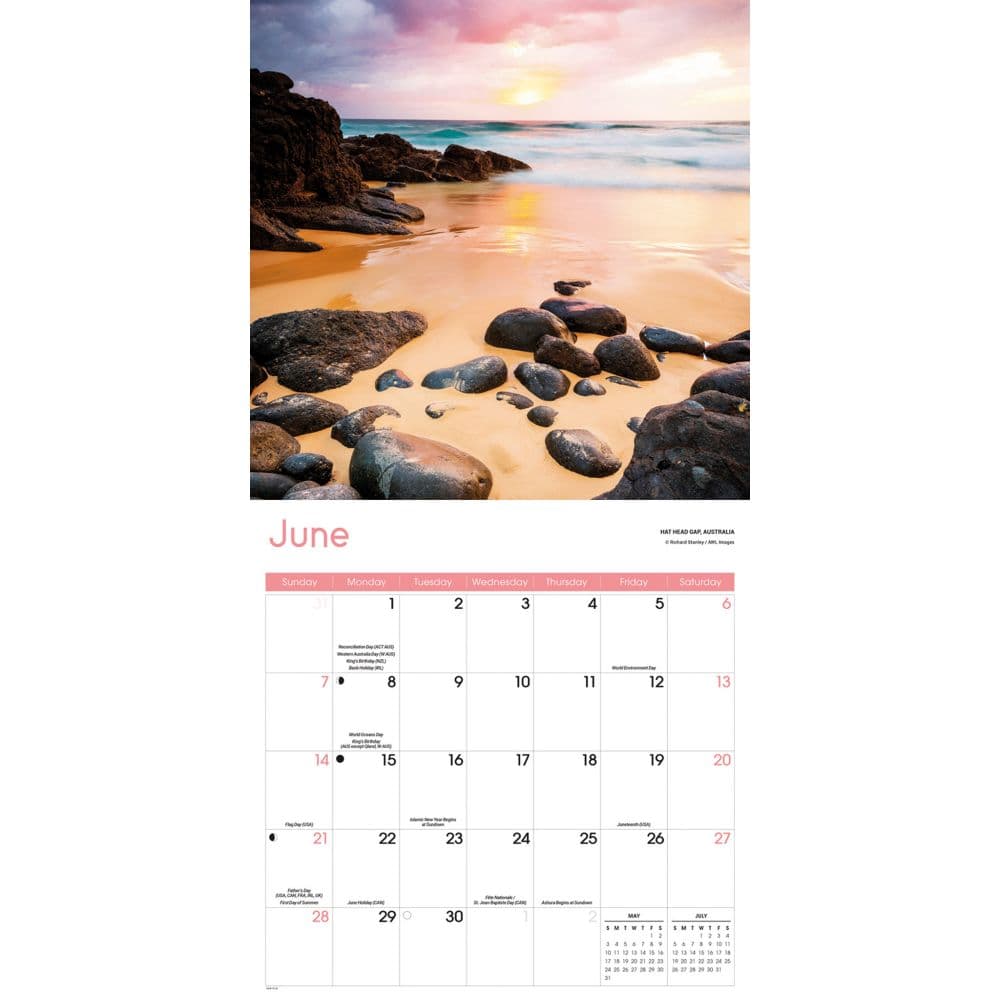 Beaches 2026 Wall Calendar Third Alternate Image