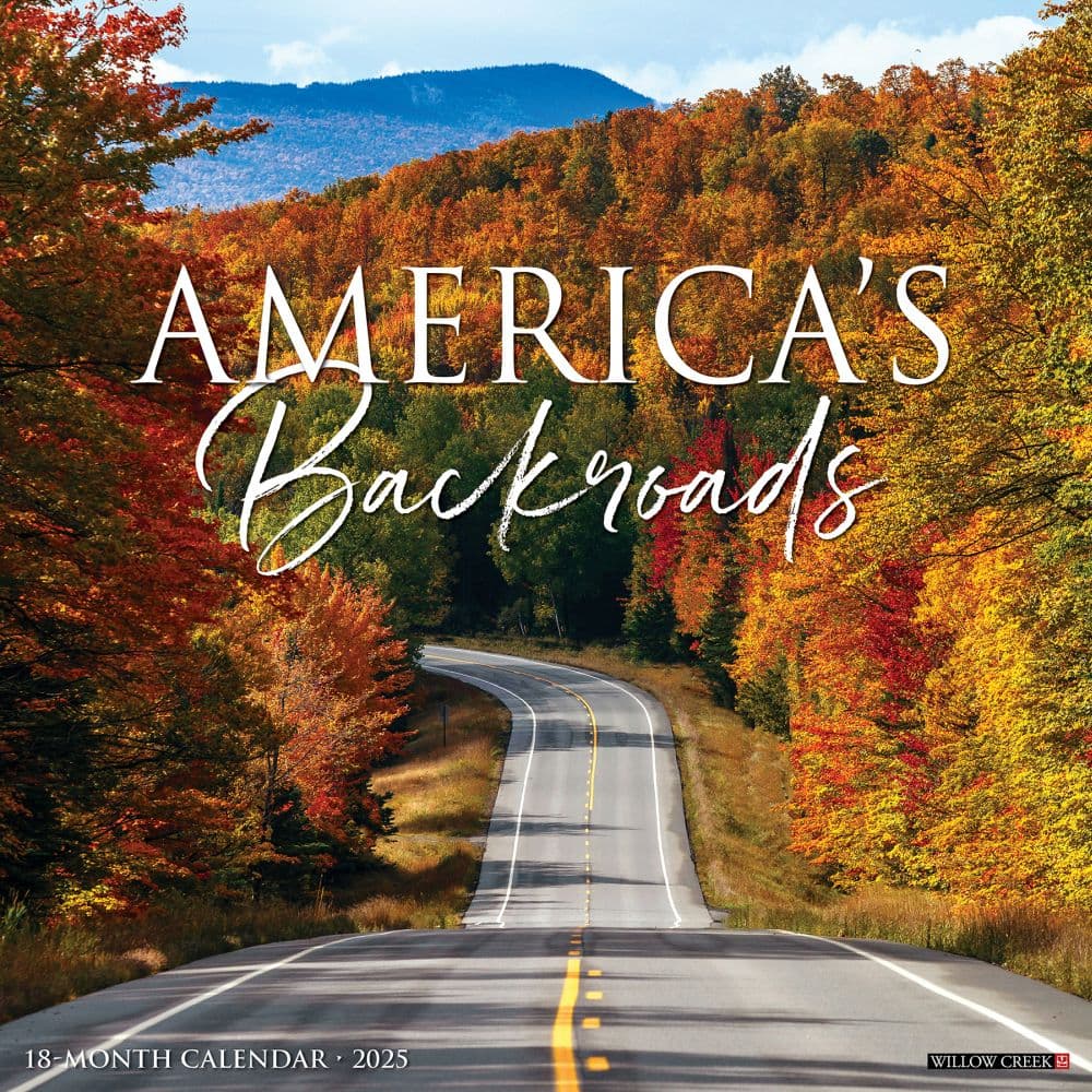 Americas Backroads 2025 Wall Calendar