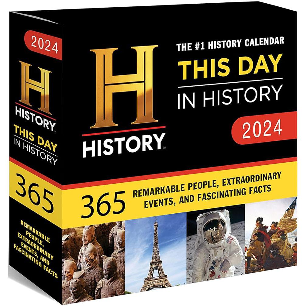History Channel This Day in History 2024 Desk Calendar Front of Box
