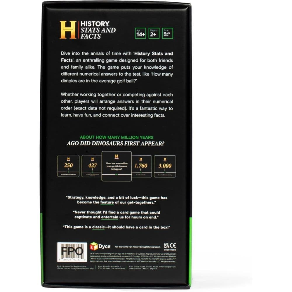 History Channel Stats and Facts Trivia Card Game First Alternate Image