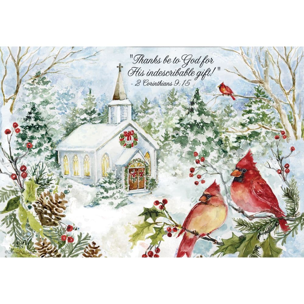 Snowy Chapel Petite Christmas Cards Main Product image