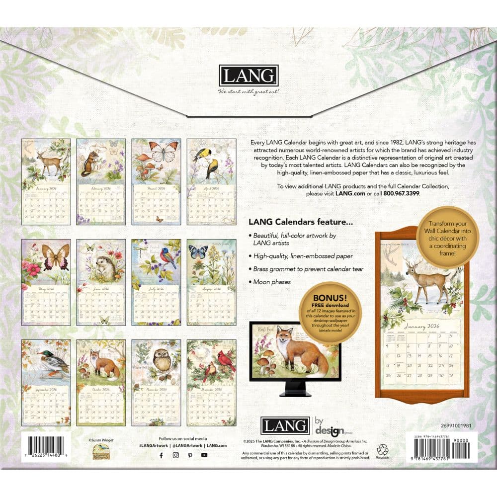 Field Guide 2026 Wall Calendar by Susan Winget_ALT2