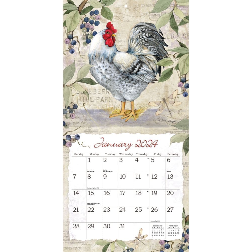 Roosters 2024 Wall Calendar Second Alternate  Image width=&quot;1000&quot; height=&quot;1000&quot;
