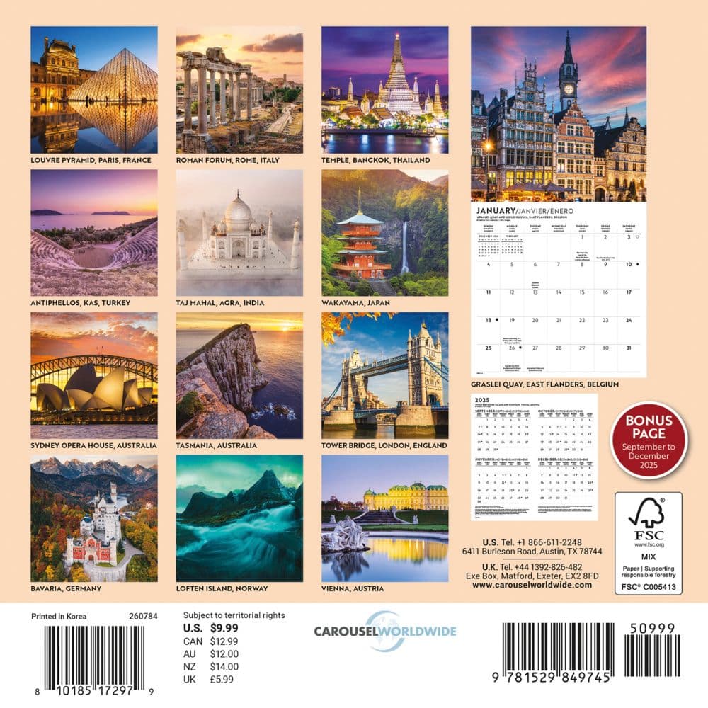 Passport to the World 2026 Mini Wall Calendar First Alternate Image