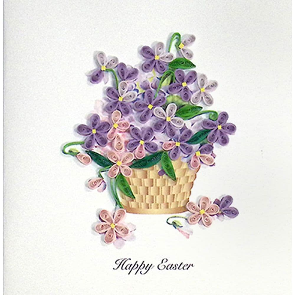 Purple Flowers Easter Basket Card First Alternate Image