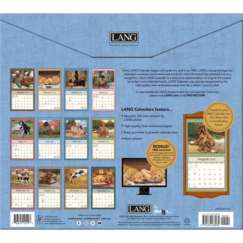 Puppy 2026 Wall Calendar by Jim Lamb_ALT2