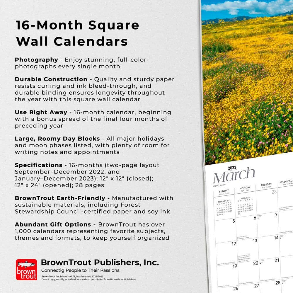 California National Parks 2023 Wall Calendar - Calendars.com