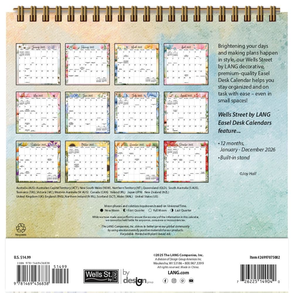 Country Pleasures 2026 Easel Desk Calendar by Joy Hall First Alternate Image