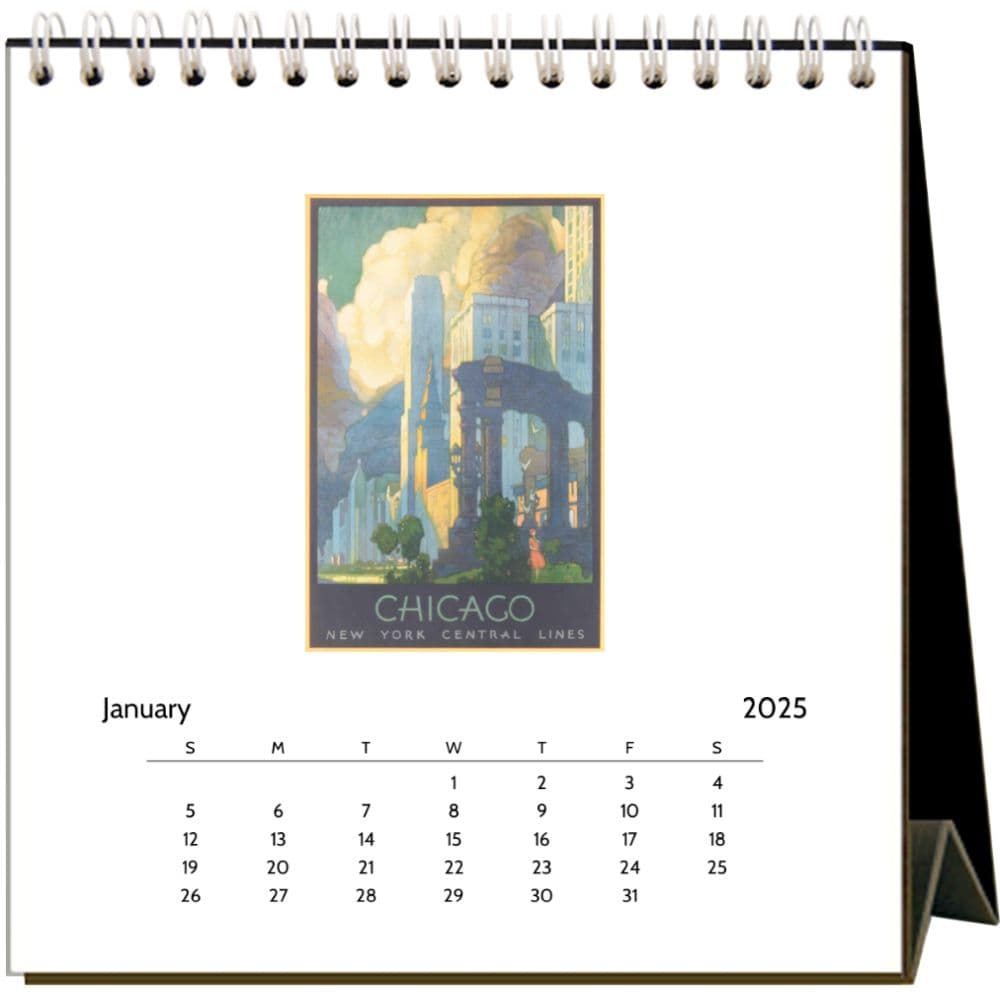 Nostalgic Chicago 2025 Easel Desk Calendar Second Alternate Image width="1000" height="1000"