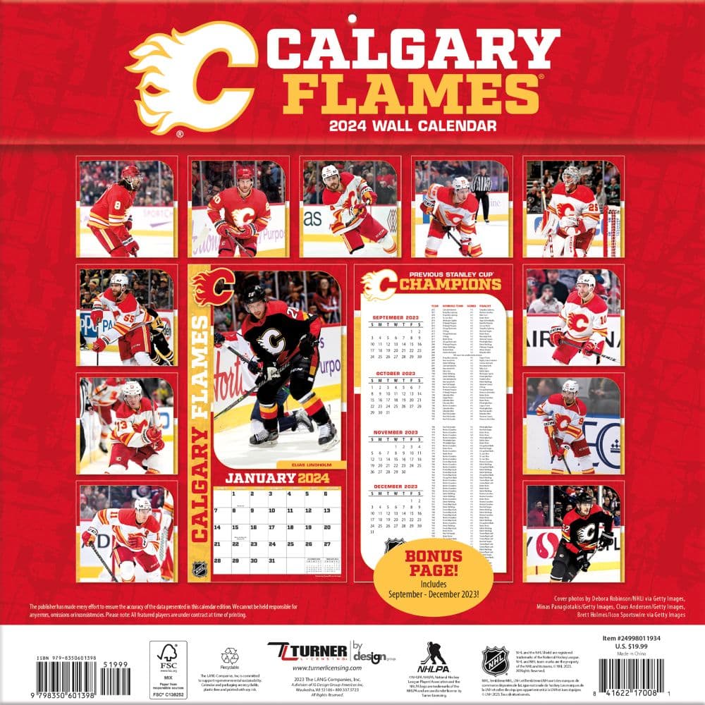 Calgary Flames 2024 Wall Calendar First Alternate Image width=&quot;1000&quot; height=&quot;1000&quot;