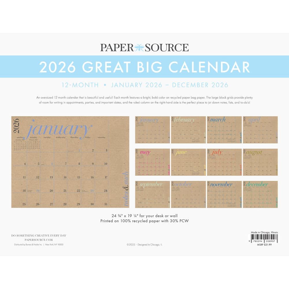 Great Big Poster 2026 Wall Calendar First Alternate Image