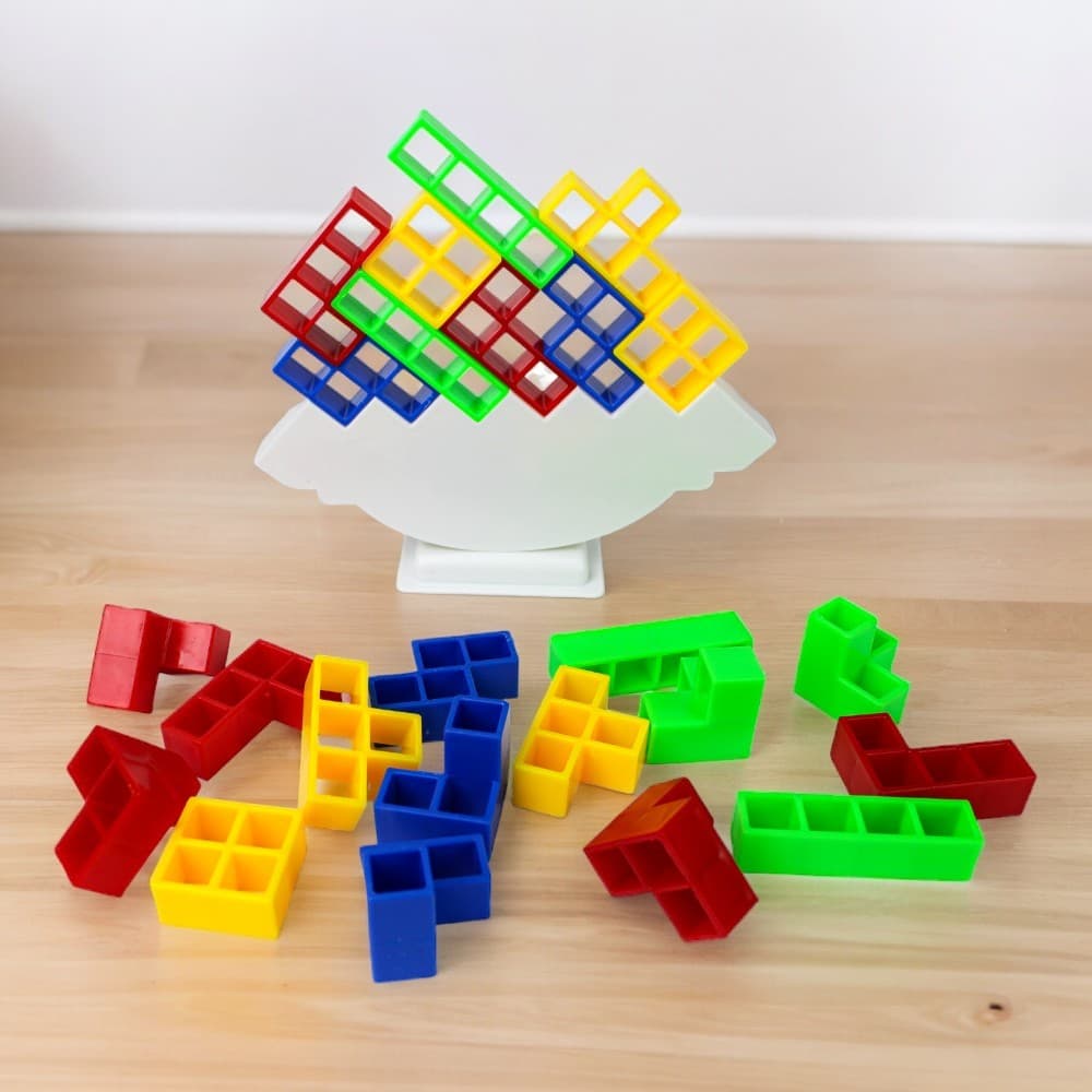 Balance Boat Blocks Game (48 blocks) on a table