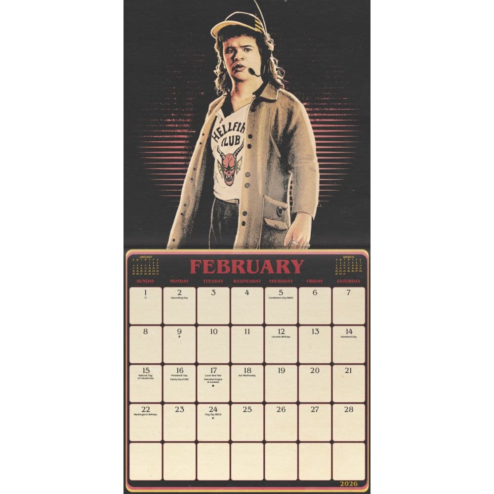 Stranger Things 2026 Mini Wall Calendar Third Alternate Image