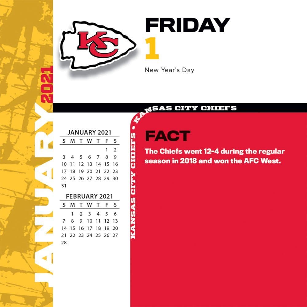 Kansas City Chiefs Desk Calendar