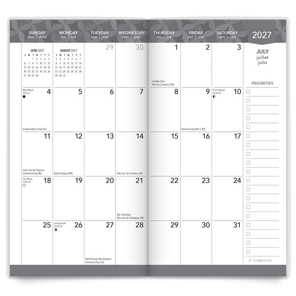 Black View Point 2027 2 Year Pocket Planner Third Alternate Image