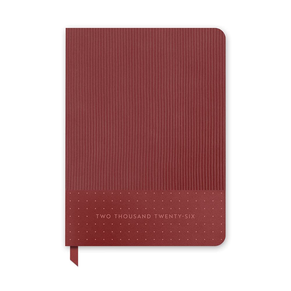 Dots on Burgundy Textured 2026 Planner Main Image