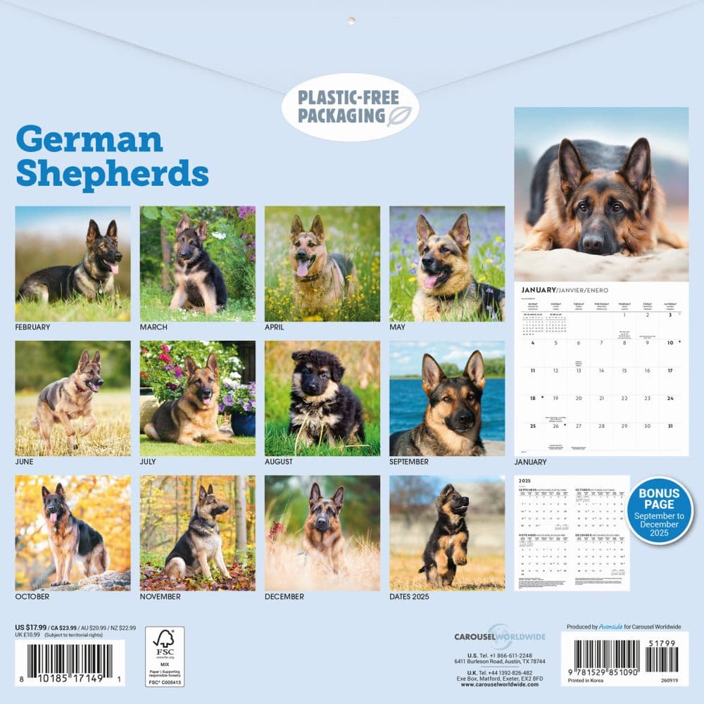 Just German Shepherds 2026 Wall Calendar First Alternate Image