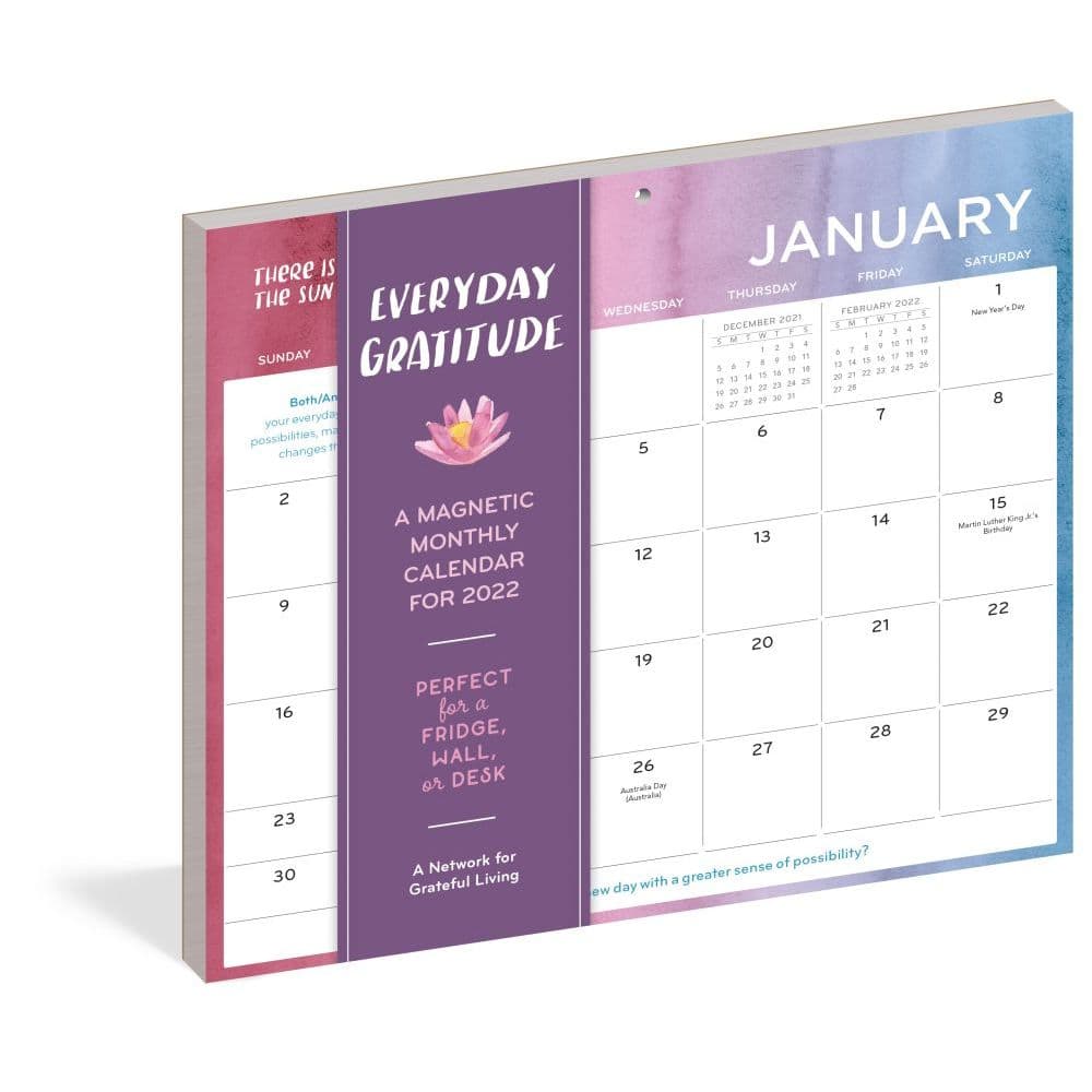 Everyday Gratitude 2022 Magnetic Monthly Wall Calendar