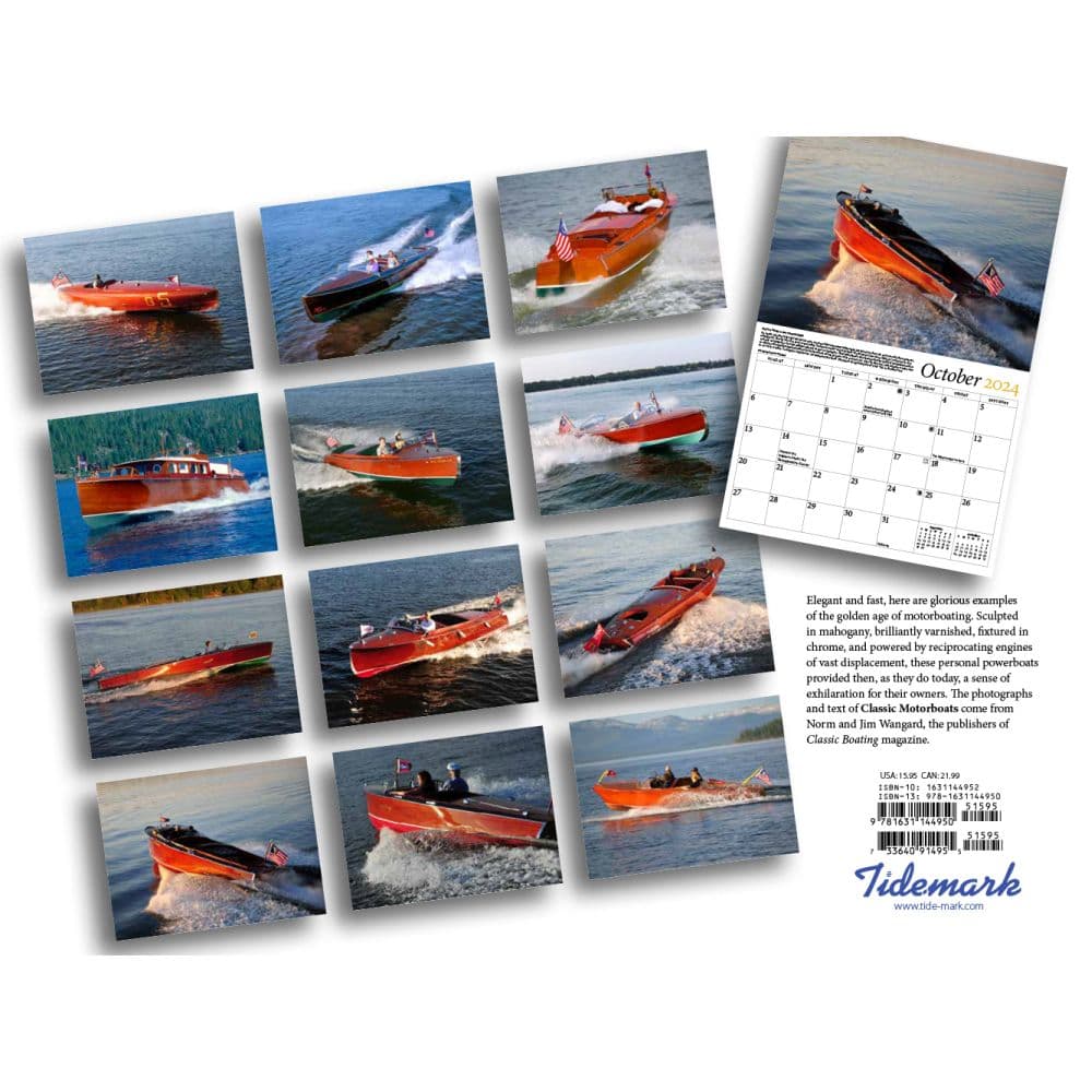 Motorboats Classic 2024 Wall Calendar Alternate Image 1