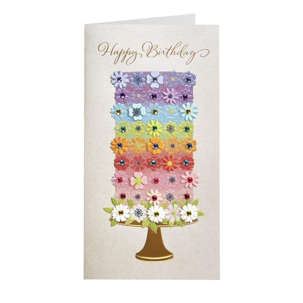 Tiered Flower Cake Birthday Card Sixth Alternate Image width=&quot;1000&quot; height=&quot;1000&quot;