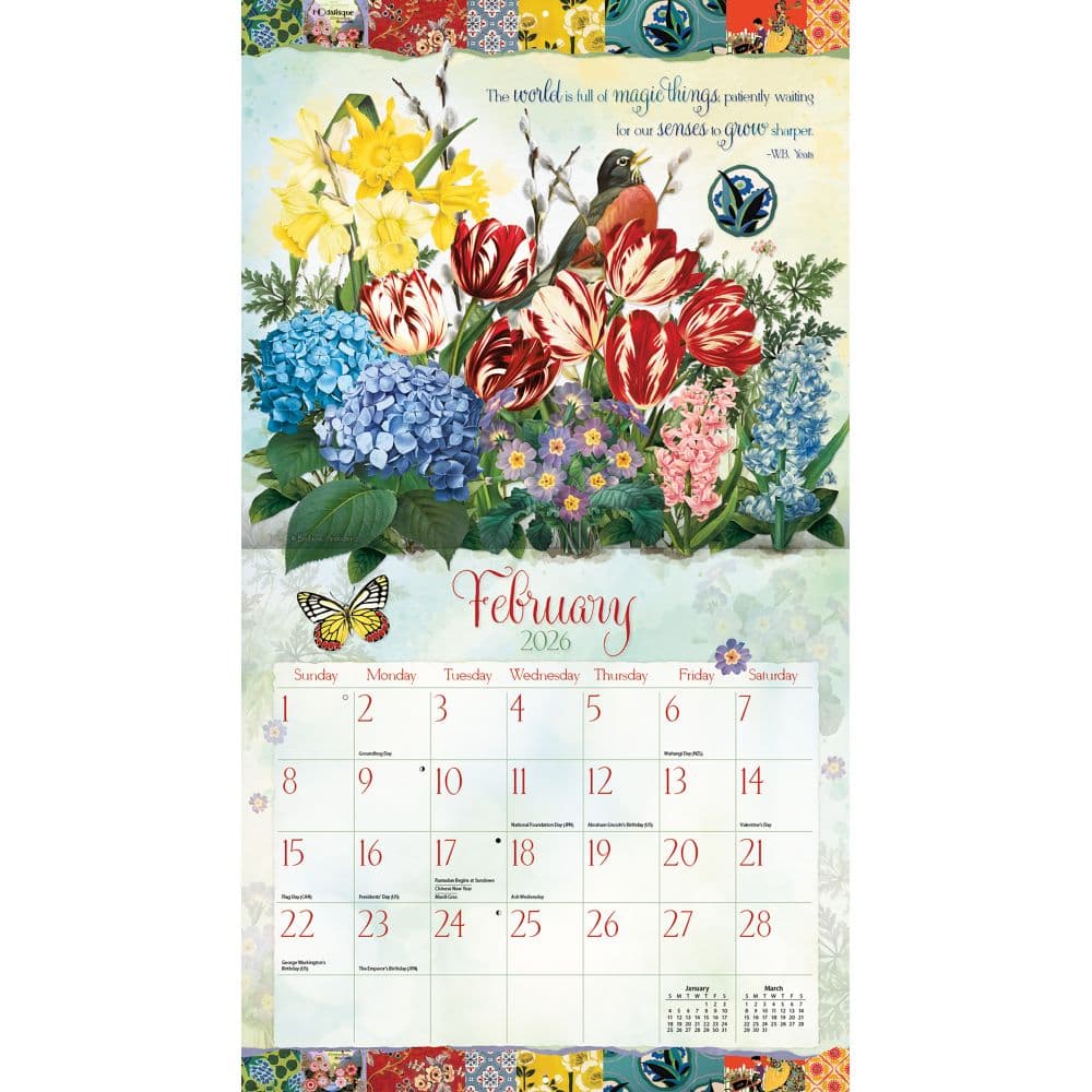 Garden Botanicals 2026 Wall Calendar by Barbara Anderson_ALT1