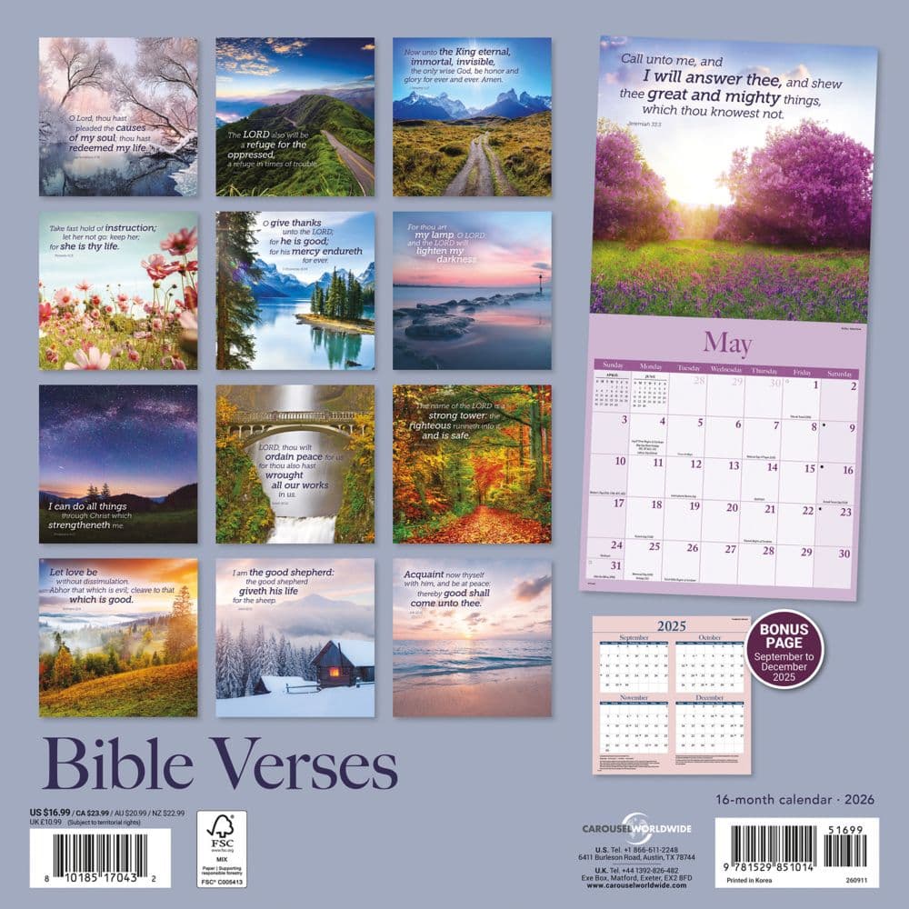 Bible Verses Special Value 2026 Wall Calendar First Alternate Image