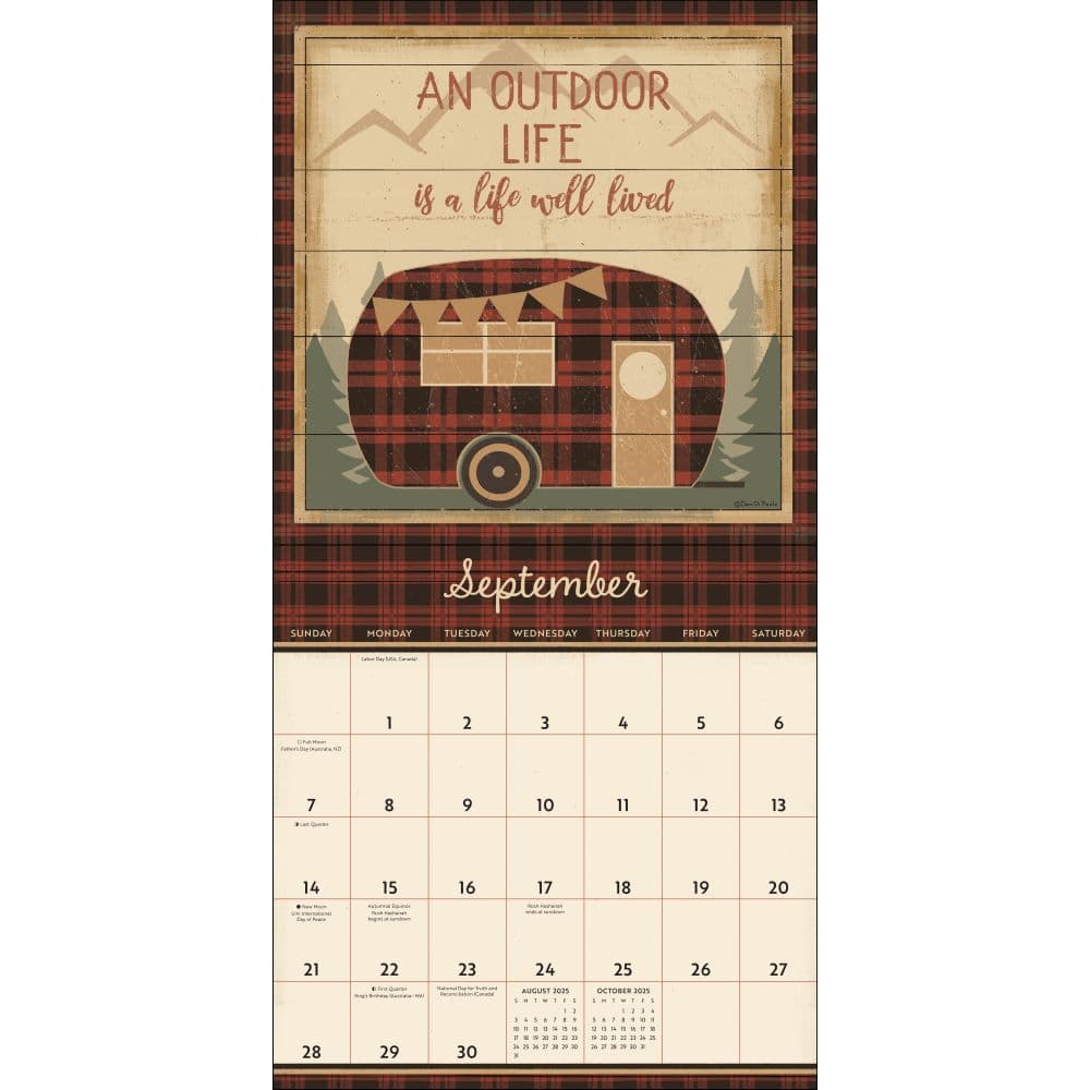 Happy Campers 2025 Wall Calendar
