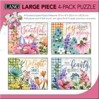 image Floral Bees Large Piece Puzzle Main Product Image