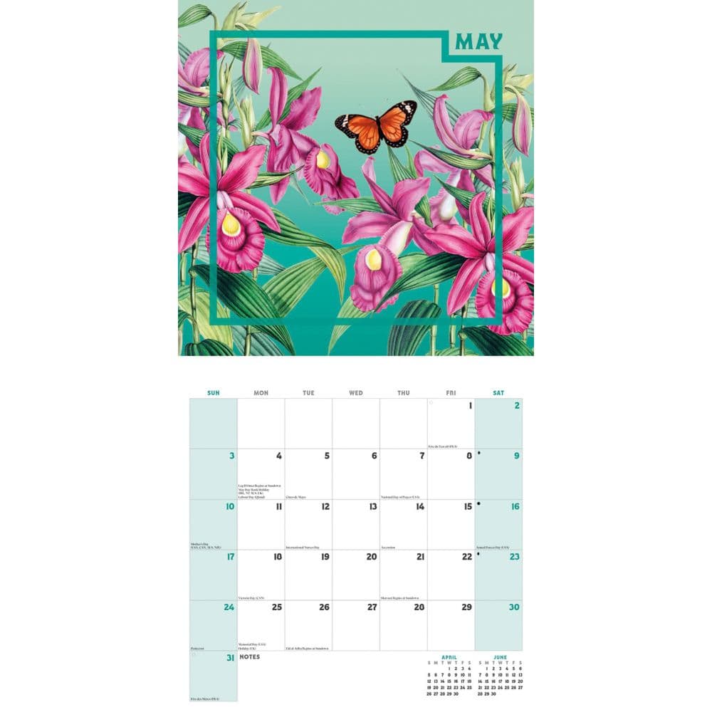 New York Botanical Gardens Illustrated 2026 Wall Calendar Third Alternate Image