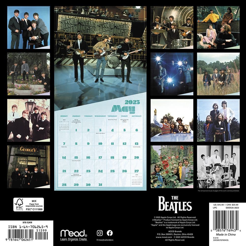 The Beatles 2023 Wall Calendar Calendars