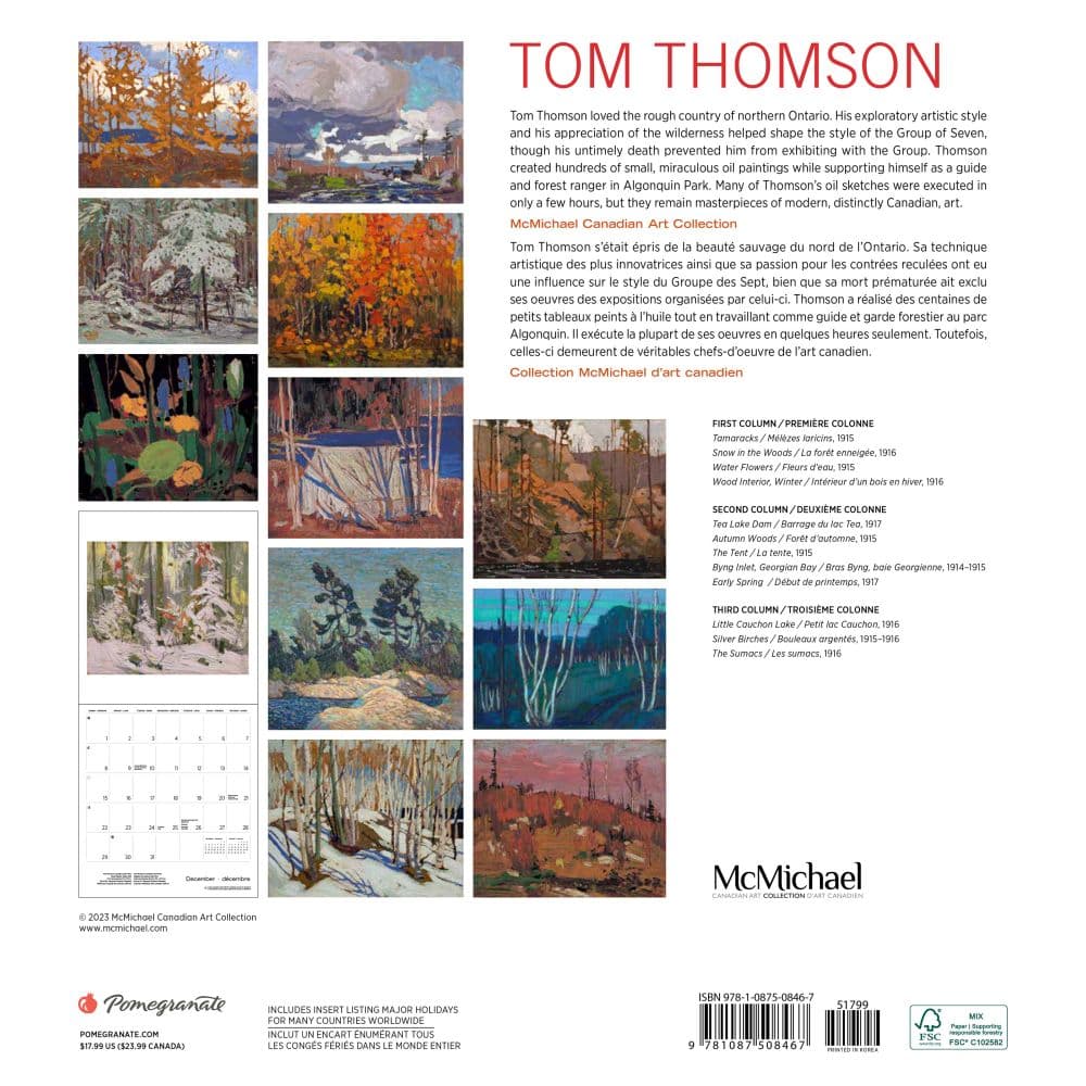 Thomson Special Edition 2024 Wall Calendar_ALT1