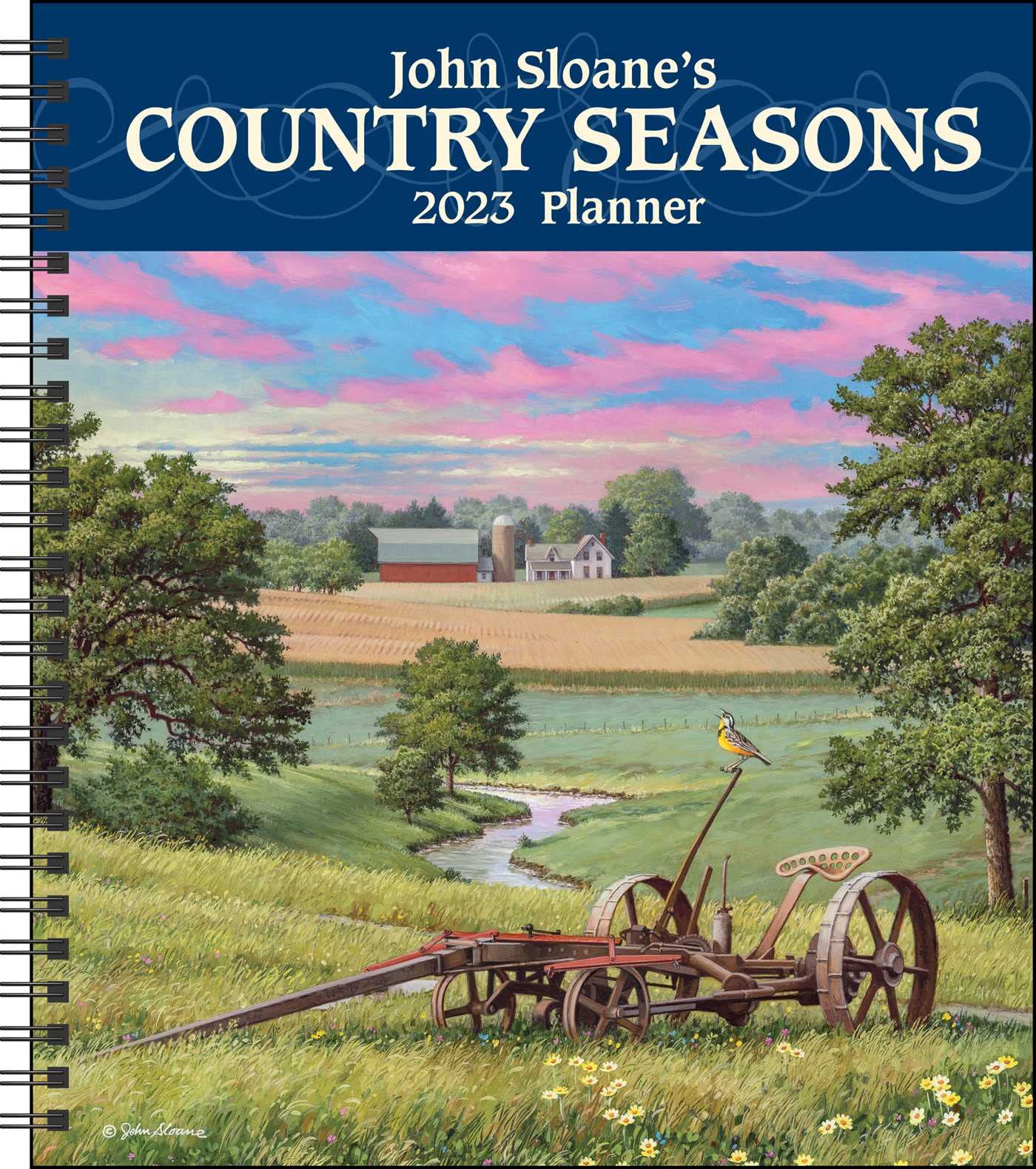 Andrews McMeel Publishing John Sloanes Country Seasons 12-Month 2023 MonthlyWeekly Planner Calendar