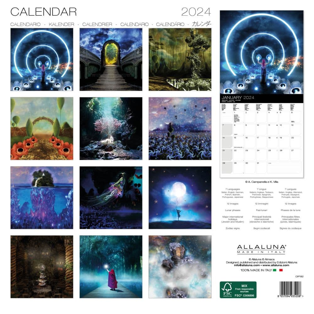 Fantasy 2024 Wall Calendar